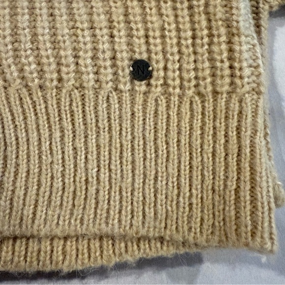 Noisy May Sweater Dress Turtleneck Tan Cable Knit Design Warm Cozy Women's Sz XL - Picture 4 of 13